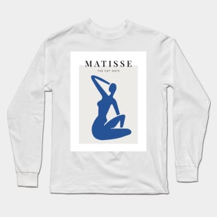 Matisse the blue woman scandivian art print Long Sleeve T-Shirt